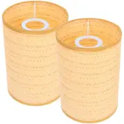 2pcs Rattan Woven Lamp Shades Bedroom Decorative Lamp Shades for E27/e14 Floor