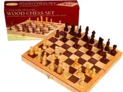 CHESS,WOOD,10.5" INLAID *CGC* (HSN20003)