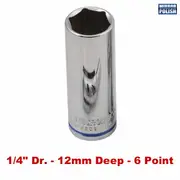 Kincrome K26508 - Deep Socket 12mm 1/4" Drive (Mirror Polish)