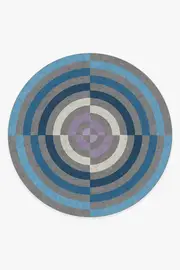 245' Round | Machine Washable Runner Rug | Kid & Pet Friendly | Indoor Rug | Jonathan Adler Op Art Aquarius Rug | Ruggable