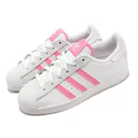 在飛比找PChome24h購物優惠-adidas 休閒鞋 Superstar 男鞋 白 桃粉色 