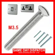M3.5 LONG SCREWS ELECTRICAL FOR LIGHT SWITCH SOCKET FRONT PLATE SLOTTED HEAD