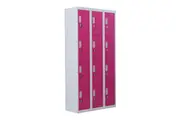 12-Door Locker for Office Gym Shed School Home Storage - Padlock-operated