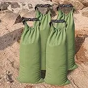 Flood Water Barrier Sand Bags - 4Pcs Thickened Long Canvas Flood Protection Sandbags with Insert Buckle Reusable Quick Flood Barrier for Home Door Window Basement Garage Floor Flood Control - 11"x28"