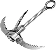 ibasenice Grappling Hook Claw Hook Compact Stainless Steel Climbing Tool for Outdoor Adventures Lightweight and Durable for Hiking Mountaineering and Survival Use