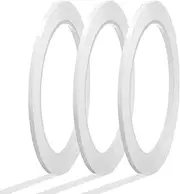 uxcell Whiteboard Tape 3mm x 66m Pinstripe Graphic Chart Line Grid Marking Tapes for Classroom Office Dry Erase Board Art, White, Pack of 3