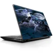 Laptop Notebook Universal Skin Decal Fits 13.3" to 16" / Howling Wolves at Moon