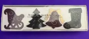Pier One Metal Holiday Napkin Rings Sleigh Tree Bell Stocking New SALE!