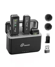 Wireless Lavalier Microphone with Noise Cancellation, 48kHz 16 Bit Hi-Fi Audio