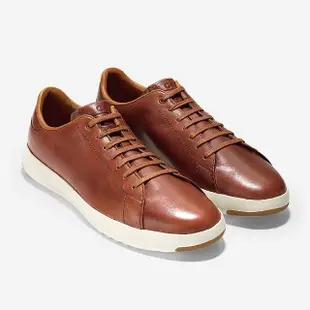 【Cole Haan】GP TENNIS SNEAKER 極簡真皮休閒網球男鞋(棕色-C22585)