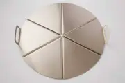 Aluminum Pizza Tray Equalizer Tray 18" with Handles, 8 Slices Pizza Serving Tray