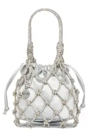 JUDITH LEIBER COUTURE Sparkle Net Pouch Bag