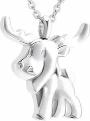 BIAIHQIE Cremation Animal Pendant Keepsake Memorial Urn Necklace for Ashes Funeral Jewelry&Free Fill Kits