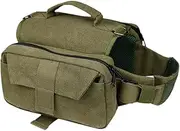 Qianly Dog Backpack Canvas Pet Backpack Lightweight Large Capacity Dog Pack Dog Saddle Bag Portable for Running Picnic Outdoor Pets