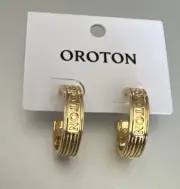 OROTON Heather Hoops In Gold RRP$119.00