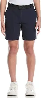 [PGA TOUR] Boys' 7" Flat Front Performance Pull-on Golf Shorts with Active Waistband, Moisture Wicking, Sun Protection