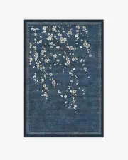 120' x 185' | Machine Washable Runner Rug | Kid & Pet Friendly | Indoor Rug | Sakura Indigo Rug by Gracie | Ruggable