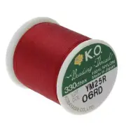 K.O. Beading Thread Rich Red Japanese Bead Thread 43328 55yd Nylon Waxed KO