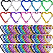 Heart Shape Keychain Clip Aluminum Alloy Keychain Clip Spring Snap Hook Loaded H