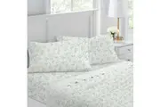 Laura Ashley Rena Printed Queen Bed Sheet Set w 2x Pillowcase Home Bedding Teal