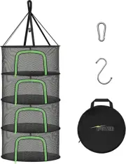 Ipower Herb Drying Rack 4-Layer 2-Feet Hanging Mesh Net Dryer Collapsible wit...