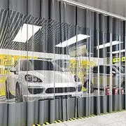 Transparent PVC Outdoor Waterproof Tarpaulin Curtain for Pergola Gazebo Patio 2.8x3.0m Weatherproof Clear Grommet