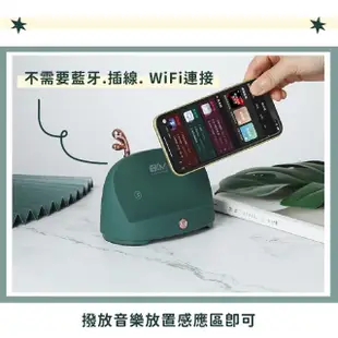 【ㄝ逼八滴嗨起來】復古音箱手機擴音器(感應式 USB 揚聲器 懶人 支架 手機座 追劇必備)