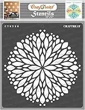 CrafTreat Flower Burst Stencils for Painting on Canvas, Wallart, Journal Notebook, Home Decor and Scrapbook - 12X12 Floral Wall Stencil for Room Decor - Reusable Arts & Crafts Supplies