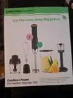 CHEFMAN Cordless Portable Immersion Blender 5-in-1 Blender Set, Ice Crushing ...