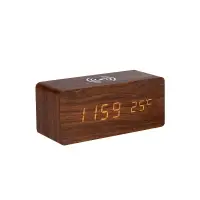 在飛比找樂天市場購物網優惠-源頭充時鐘 led木質數字鐘創意手機充電子鐘木頭鬧鐘