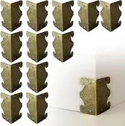 Skiffers Baseboard Corner Protectors, Skiffer Skirting Board Corner Protector, Solid Brass Skirting Board Corner Protectors, Vintage Metal Corner Protector Decorative Protector Cover (Bronze, 12PCS)