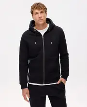 Essential Logo Zip Hoodie | Black