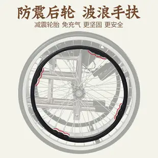 鋁合金出行輪椅折疊輕便小多功能手推車輪椅老人旅行超輕