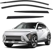 Generic Safe Compatible for Smoke Window Visor Sun Rain Vent Guard 4 Pcs Set Out Channel Visor Compatible with Hyundai Kona 2024~