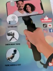 Studio Social Media Kit (3 in 1) Phone Clip + Tripod + Clip on Ring Light