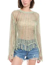 Harper Open Knit Fringe Top