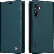 [YBFJCE] Case for Samsung Galaxy A15 PU Leather Wallet Cover,Flip Folio Case with Card Holders,Magnetic Phone Cover Compatible with Samsung Galaxy A15,Green
