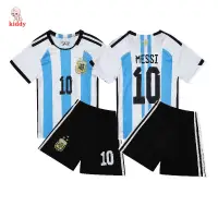 在飛比找蝦皮購物優惠-2022世界盃阿根廷隊服 兒童足球衣 小孩子球服