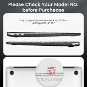 Air 13 inch Case 2021 2020-2018 Release Model A2337 M1/A2179/A1932 for MacBook A
