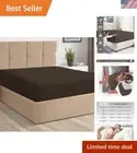 Cool and Smooth Twin Fitted Sheet - 400 Thread Count Combed Cotton, Dark Brown