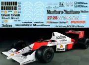 1/20 Decals for McLaren MP4/5B FULL TAMIYA AYRTON SENNA BERGER TB DECAL TBD67