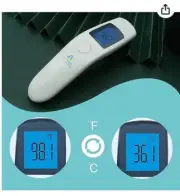 No-Contact Forehead Thermometer - Touchless Digital with Temporal Head Function