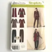 Simplicity Sewing Pattern 1593 Misses’ Knit Pants Tunic Jacket Vest & Belt Uncut