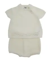 Il Gufo Tricot 57 Knitted Tracksuit 3,9M,18M,6,6M,9,3M,12M White