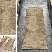 Modern Brown Narrow Runner Rug for Entryway Living Room Corridor Kitchen Floor Non-Slip Mat 60cm/70cm/80cm/100cm Wide Indoor Hallway Runner Carpet(3.3ft×8.2ft/100×250cm)