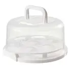 Ergonomic Cake Box with Lid Portable 10 Carrier Handle for Cupcakes Pies