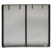 Fresh Air Screens 16 ft x 7 ft x 1" Garage Door Screen 3-Zipper Roll-Up Black