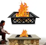 Fire Ring - 36" OD & 30" ID - Smokeless Fire Pit Ring - Square - Carbon Steel