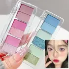 6-Color Pink Eyeshadow Palette Shimmer Rouge Tray Natural Eyeshadow Tray