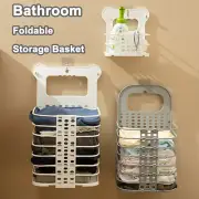Bathroom Foldable Wall Storage Basket Clothes Laundry Hamper Bath Caddy Shelf US